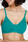 Zivame Basics Double Layered Non Wired 3/4th Coverage Sag Lift Bra - Harbour Blue — thumbnail 4